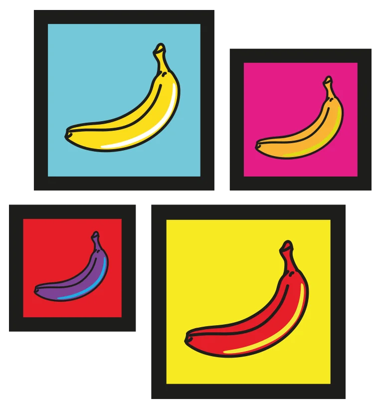 bananas in frames